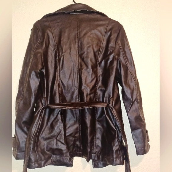 R Rosso Brown Leather Jacket - Picture 3 of 5